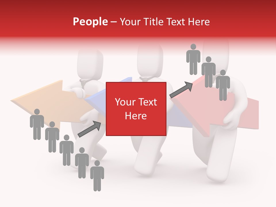 A Group Of People Carrying Arrows Powerpoint Template PowerPoint Template