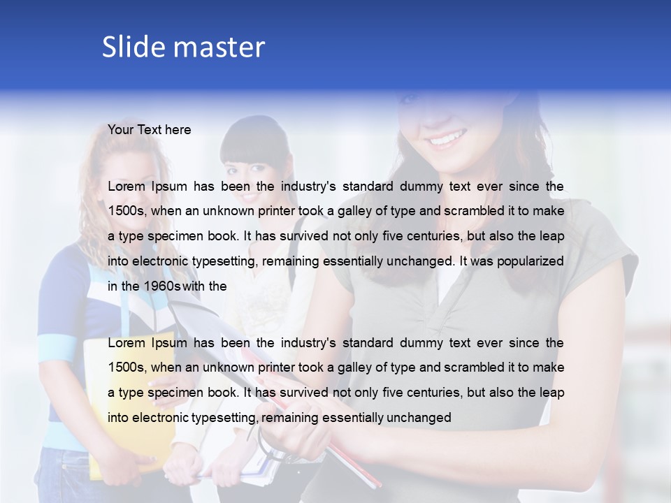 Adolescent Girlfriends Casual PowerPoint Template