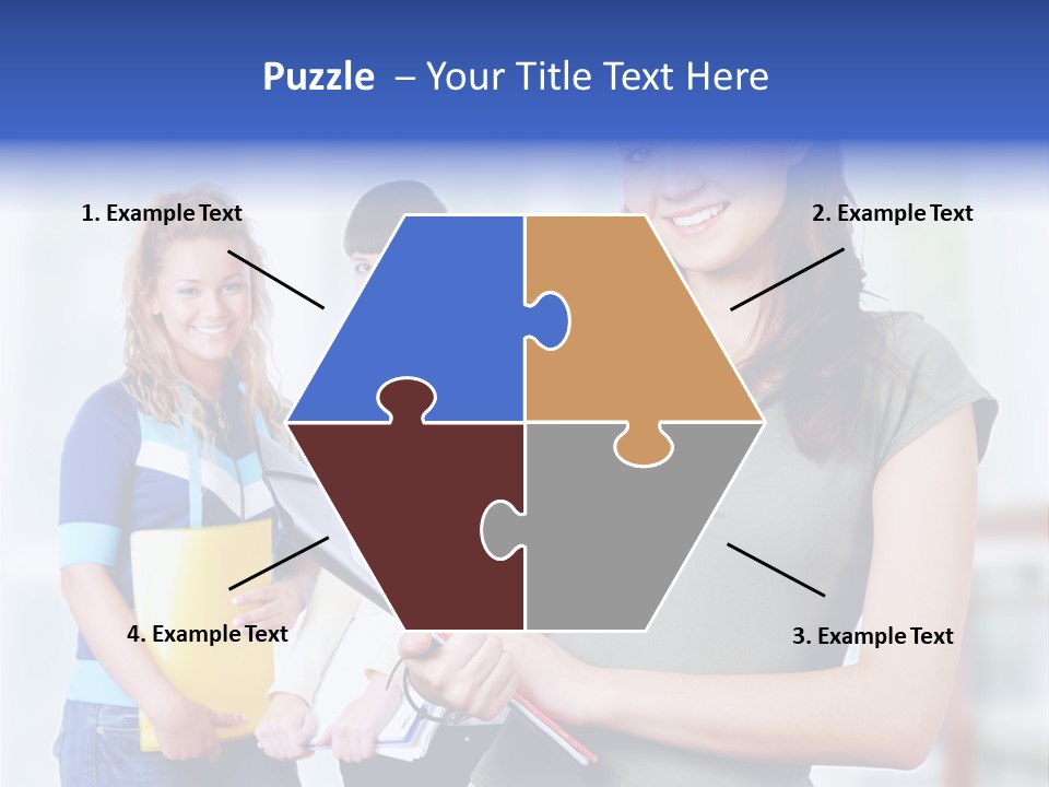 Adolescent Girlfriends Casual PowerPoint Template