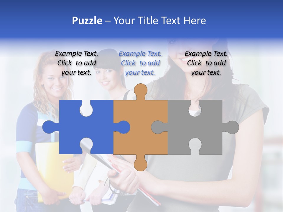 Adolescent Girlfriends Casual PowerPoint Template