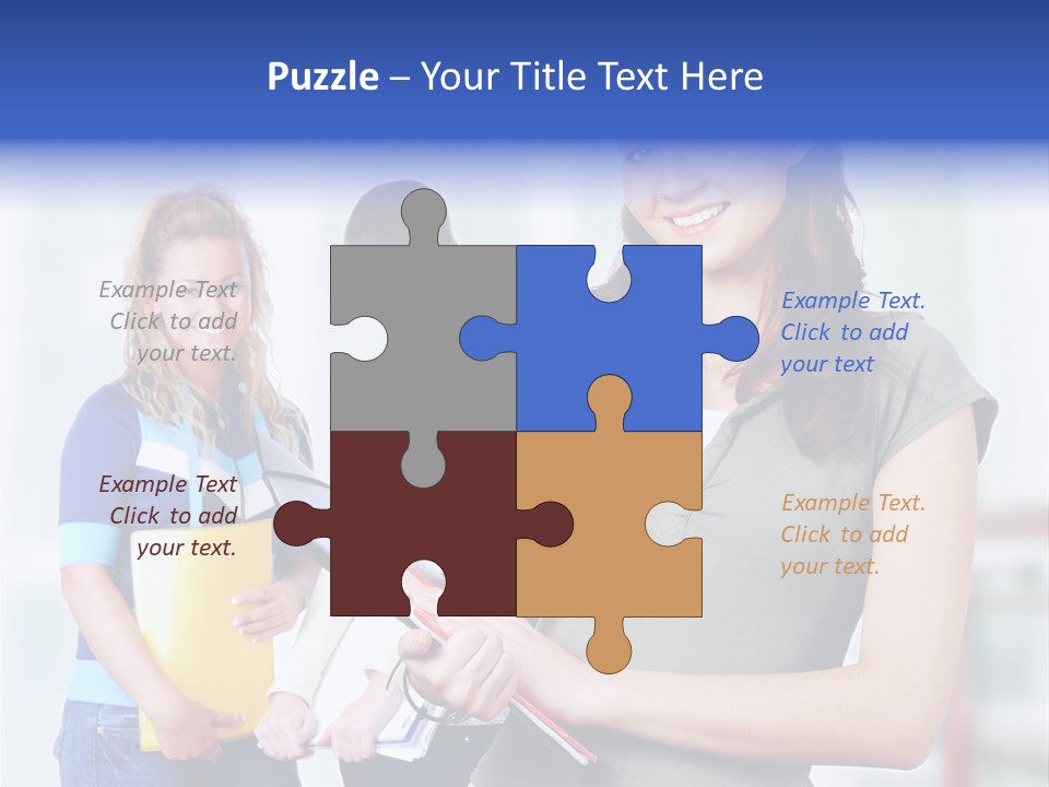 Adolescent Girlfriends Casual PowerPoint Template