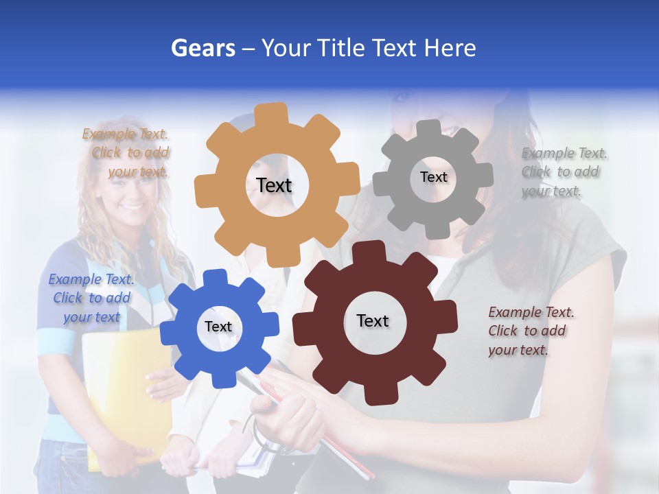 Adolescent Girlfriends Casual PowerPoint Template