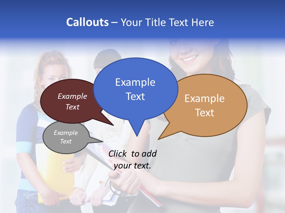 Adolescent Girlfriends Casual PowerPoint Template