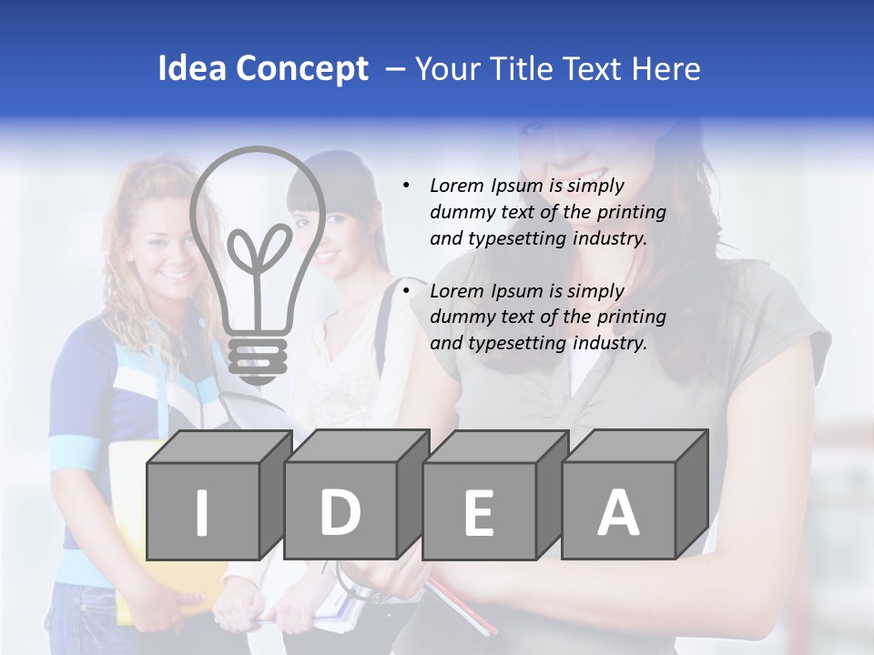 Adolescent Girlfriends Casual PowerPoint Template