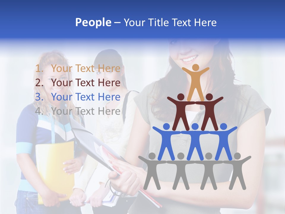 Adolescent Girlfriends Casual PowerPoint Template