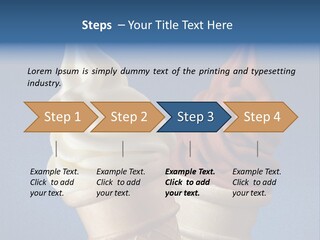 Two Ice Cream Cones On A Blue Background PowerPoint Template