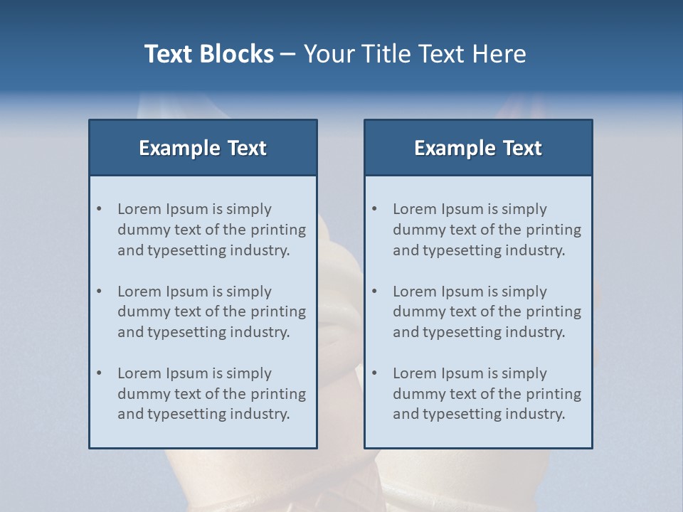 Two Ice Cream Cones On A Blue Background PowerPoint Template