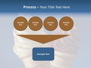 Two Ice Cream Cones On A Blue Background PowerPoint Template