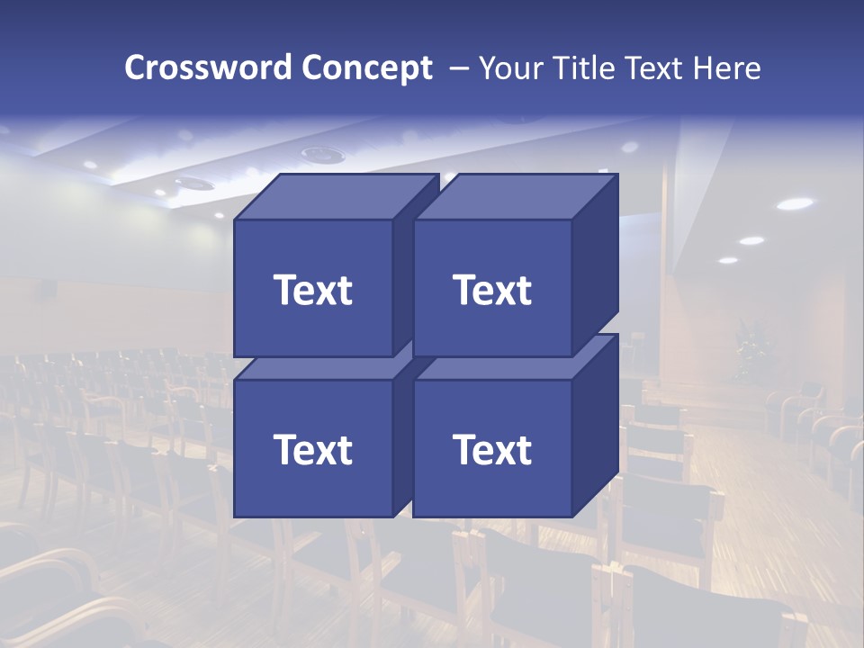 A Lecture Hall With Rows Of Chairs And A Projector Screen PowerPoint Template