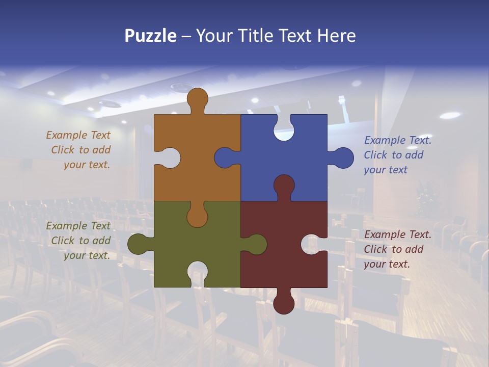 A Lecture Hall With Rows Of Chairs And A Projector Screen PowerPoint Template