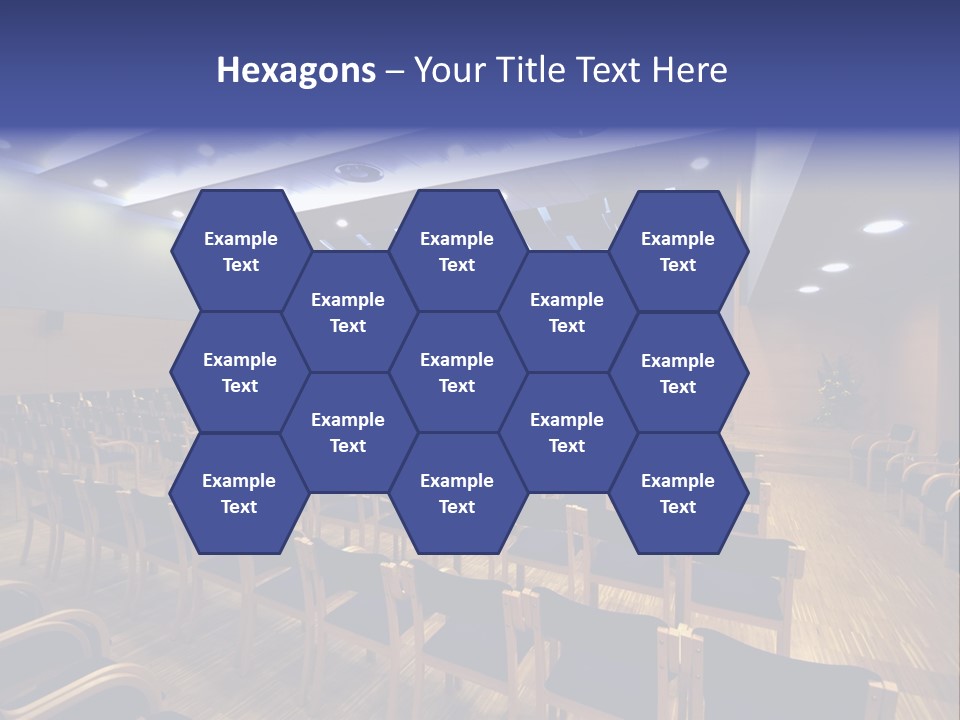 A Lecture Hall With Rows Of Chairs And A Projector Screen PowerPoint Template