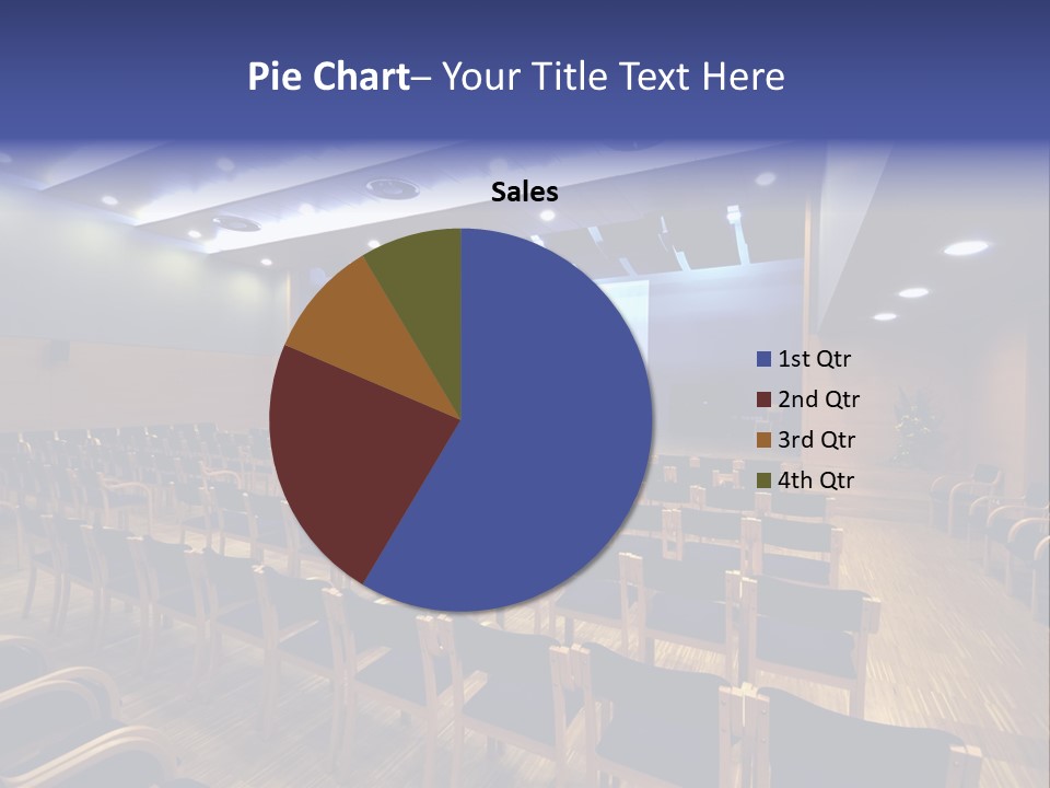 A Lecture Hall With Rows Of Chairs And A Projector Screen PowerPoint Template