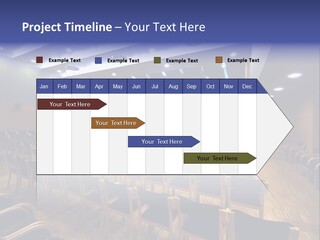 A Lecture Hall With Rows Of Chairs And A Projector Screen PowerPoint Template