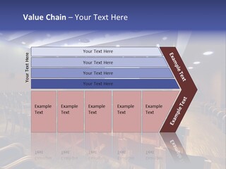 A Lecture Hall With Rows Of Chairs And A Projector Screen PowerPoint Template