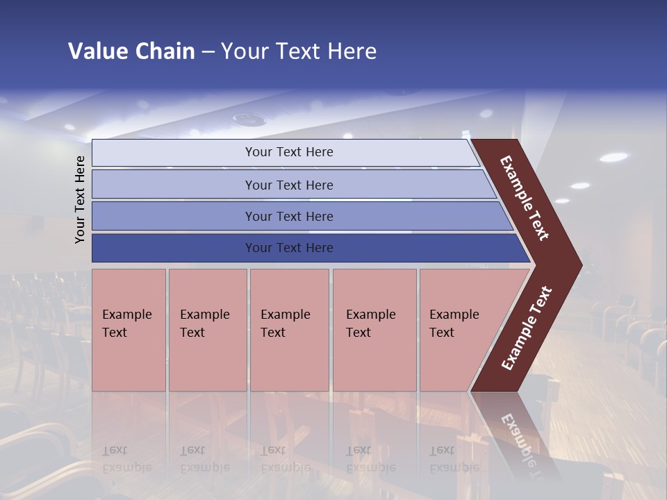 A Lecture Hall With Rows Of Chairs And A Projector Screen PowerPoint Template