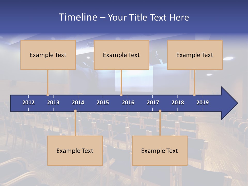 A Lecture Hall With Rows Of Chairs And A Projector Screen PowerPoint Template