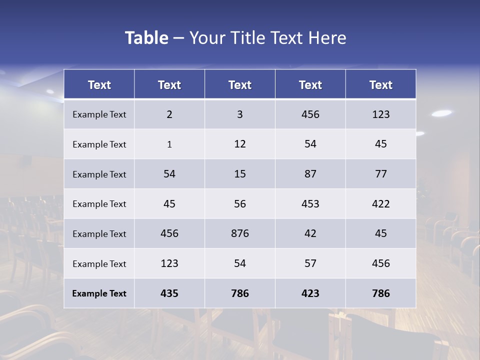 A Lecture Hall With Rows Of Chairs And A Projector Screen PowerPoint Template