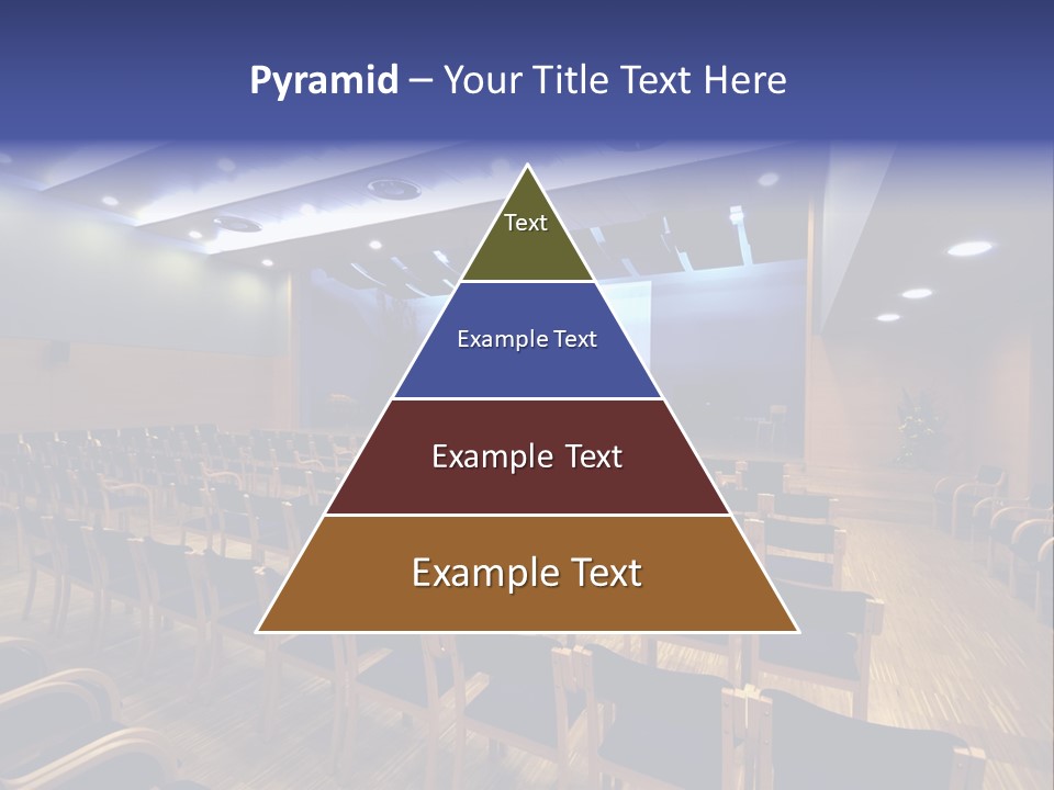 A Lecture Hall With Rows Of Chairs And A Projector Screen PowerPoint Template
