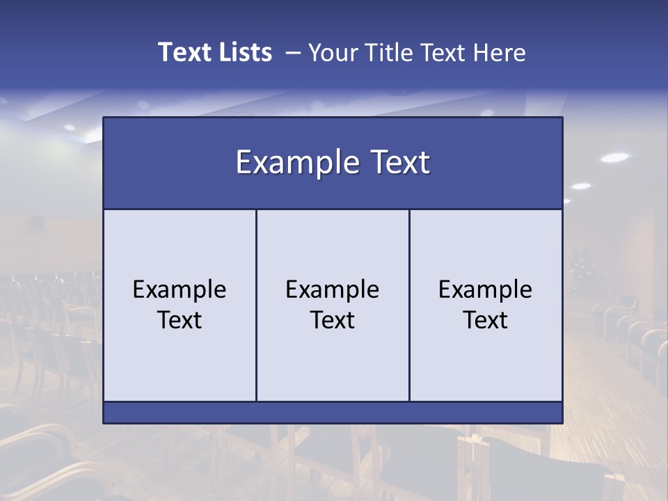 A Lecture Hall With Rows Of Chairs And A Projector Screen PowerPoint Template