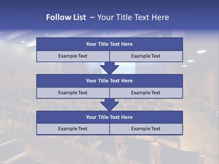 A Lecture Hall With Rows Of Chairs And A Projector Screen PowerPoint Template