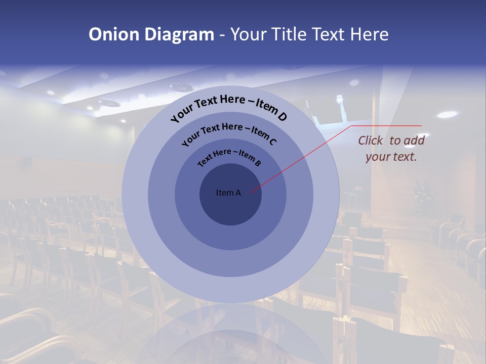 A Lecture Hall With Rows Of Chairs And A Projector Screen PowerPoint Template