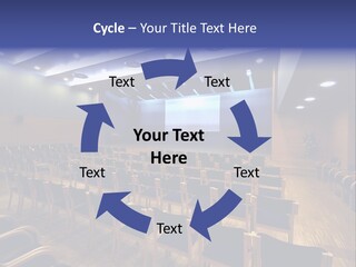 A Lecture Hall With Rows Of Chairs And A Projector Screen PowerPoint Template