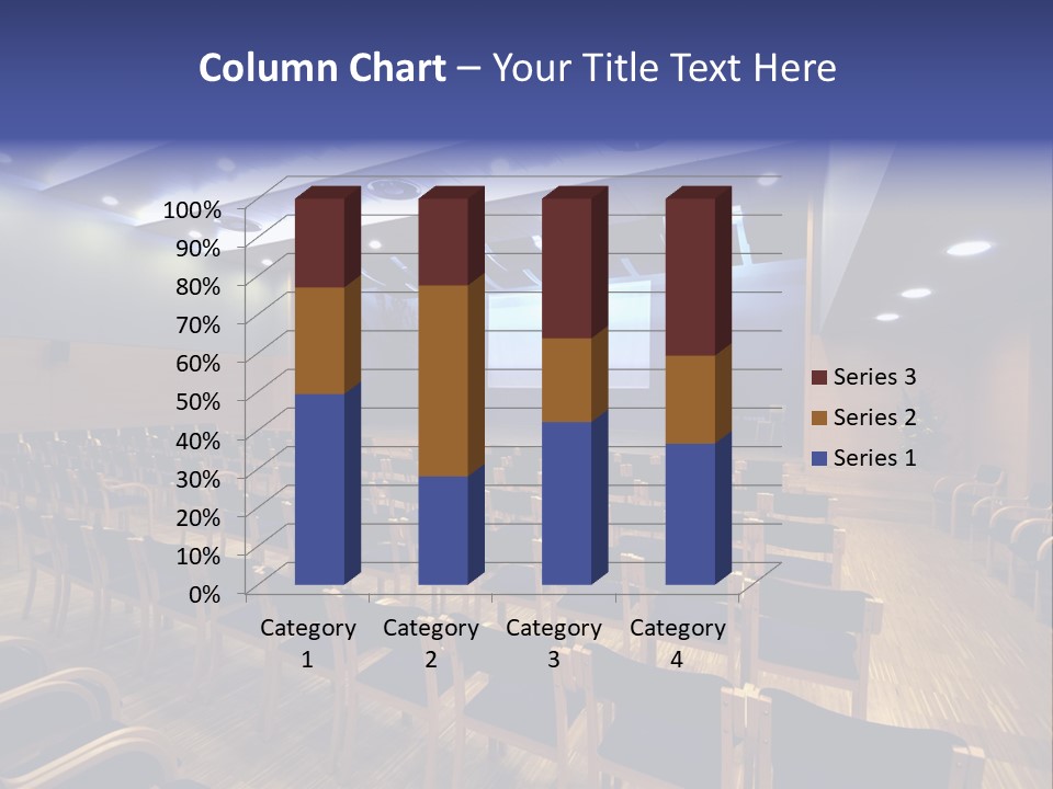A Lecture Hall With Rows Of Chairs And A Projector Screen PowerPoint Template