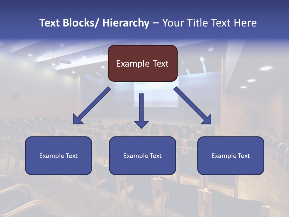 A Lecture Hall With Rows Of Chairs And A Projector Screen PowerPoint Template
