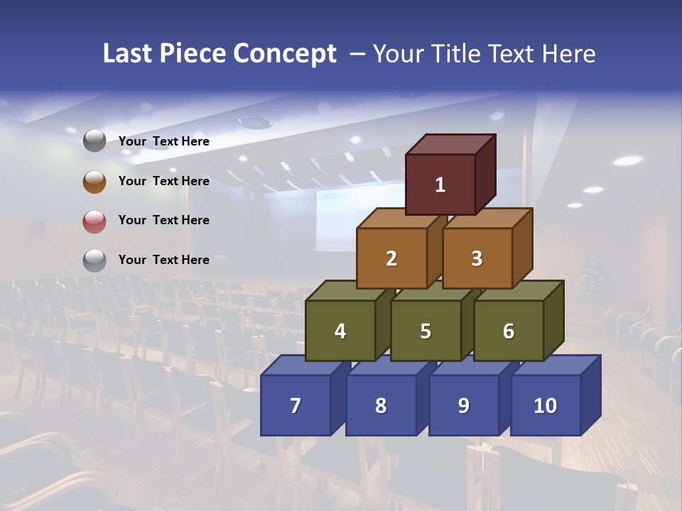 A Lecture Hall With Rows Of Chairs And A Projector Screen PowerPoint Template