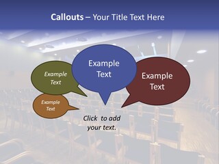 A Lecture Hall With Rows Of Chairs And A Projector Screen PowerPoint Template