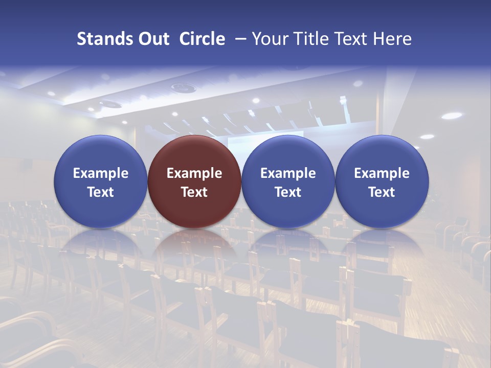 A Lecture Hall With Rows Of Chairs And A Projector Screen PowerPoint Template