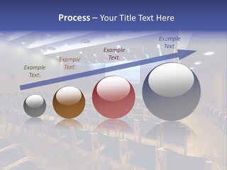 A Lecture Hall With Rows Of Chairs And A Projector Screen PowerPoint Template
