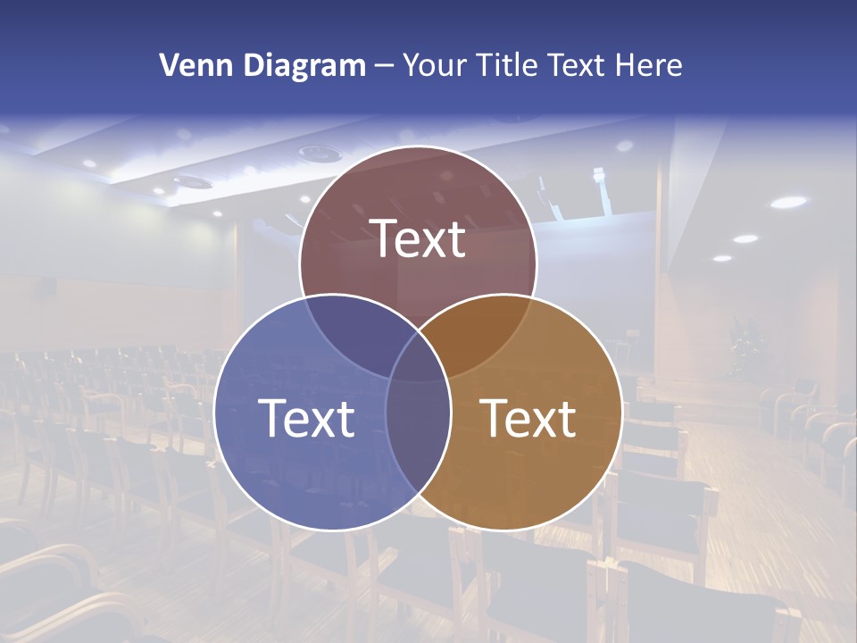 A Lecture Hall With Rows Of Chairs And A Projector Screen PowerPoint Template
