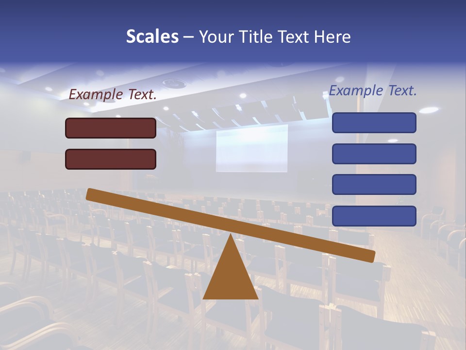 A Lecture Hall With Rows Of Chairs And A Projector Screen PowerPoint Template