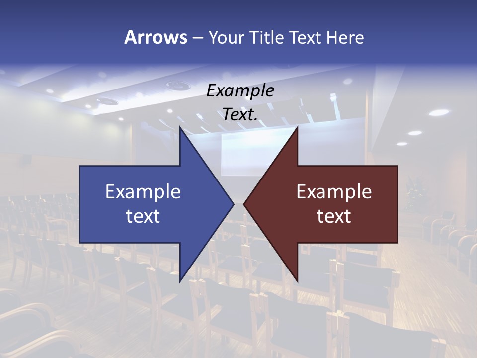 A Lecture Hall With Rows Of Chairs And A Projector Screen PowerPoint Template