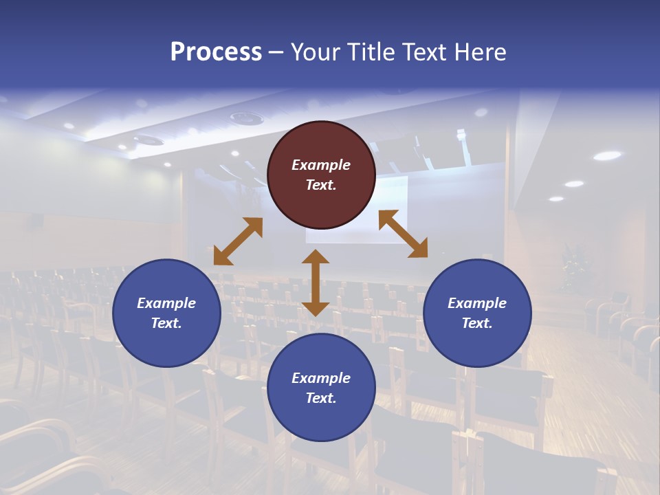 A Lecture Hall With Rows Of Chairs And A Projector Screen PowerPoint Template