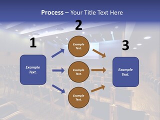 A Lecture Hall With Rows Of Chairs And A Projector Screen PowerPoint Template