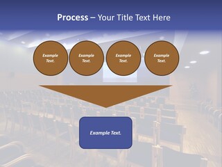 A Lecture Hall With Rows Of Chairs And A Projector Screen PowerPoint Template