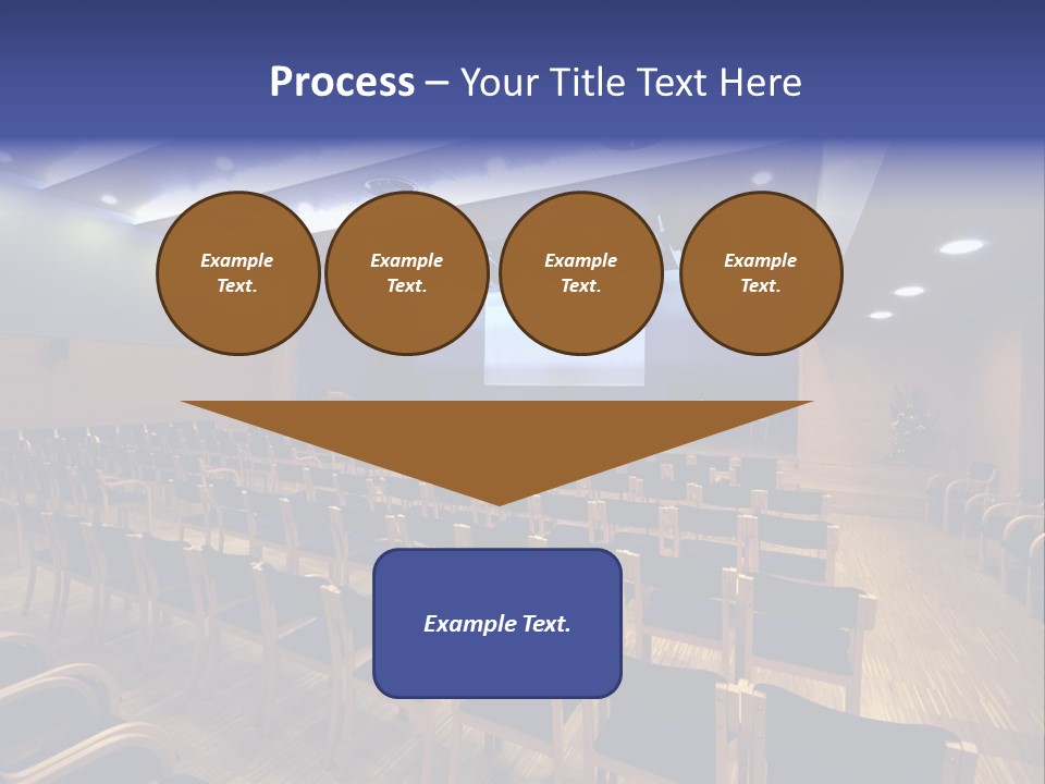 A Lecture Hall With Rows Of Chairs And A Projector Screen PowerPoint Template