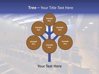 A Lecture Hall With Rows Of Chairs And A Projector Screen PowerPoint Template