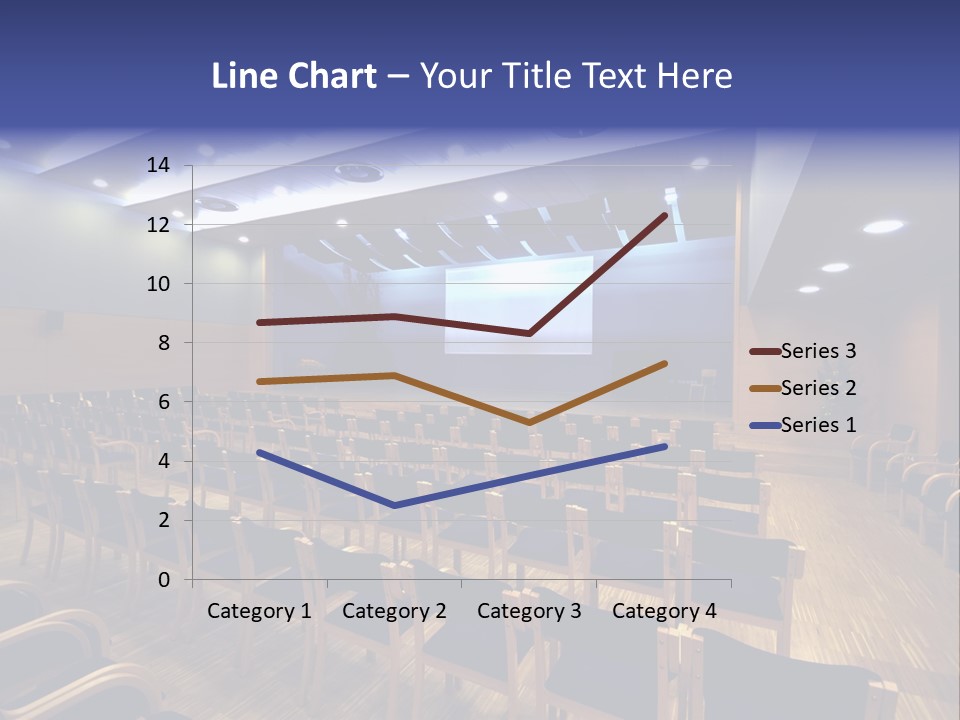 A Lecture Hall With Rows Of Chairs And A Projector Screen PowerPoint Template