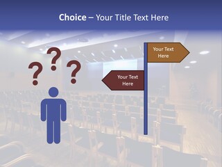 A Lecture Hall With Rows Of Chairs And A Projector Screen PowerPoint Template