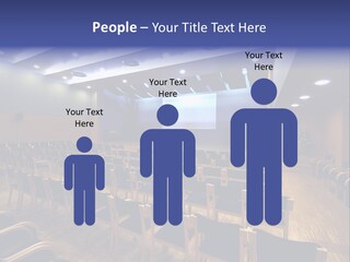 A Lecture Hall With Rows Of Chairs And A Projector Screen PowerPoint Template