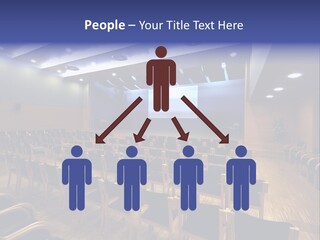 A Lecture Hall With Rows Of Chairs And A Projector Screen PowerPoint Template