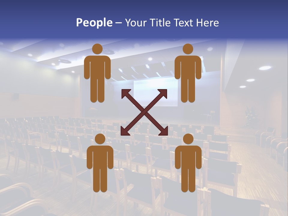 A Lecture Hall With Rows Of Chairs And A Projector Screen PowerPoint Template