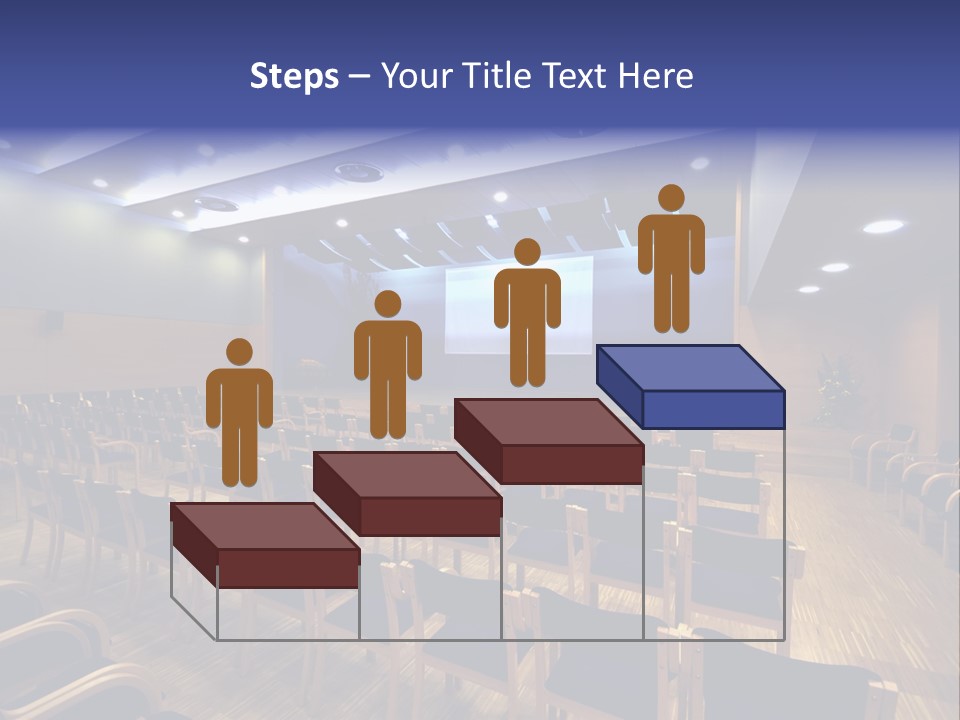 A Lecture Hall With Rows Of Chairs And A Projector Screen PowerPoint Template