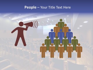 A Lecture Hall With Rows Of Chairs And A Projector Screen PowerPoint Template