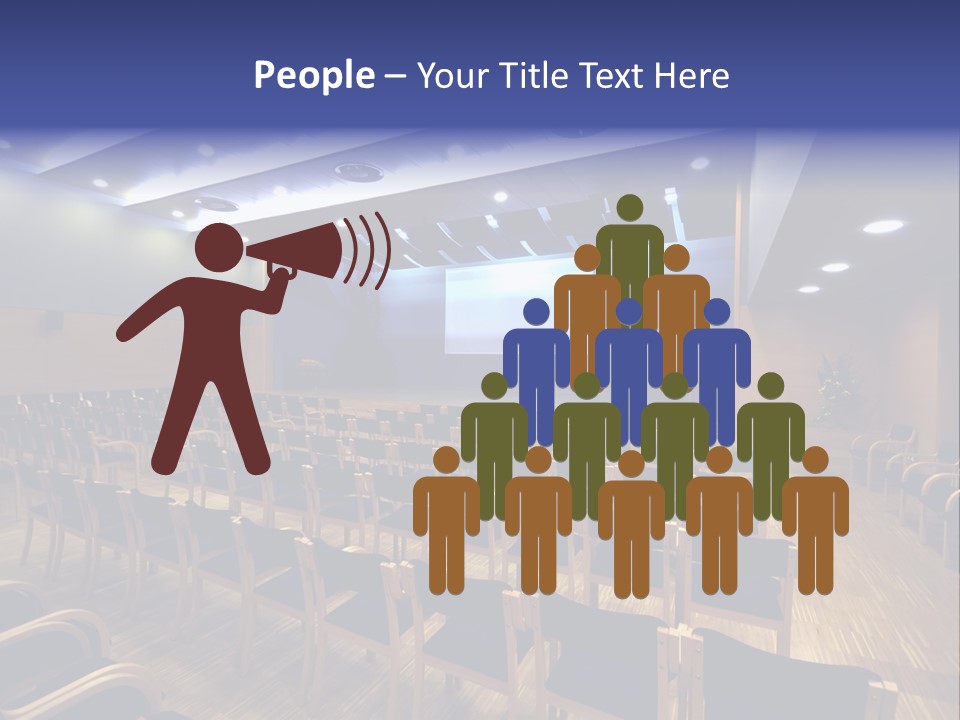 A Lecture Hall With Rows Of Chairs And A Projector Screen PowerPoint Template