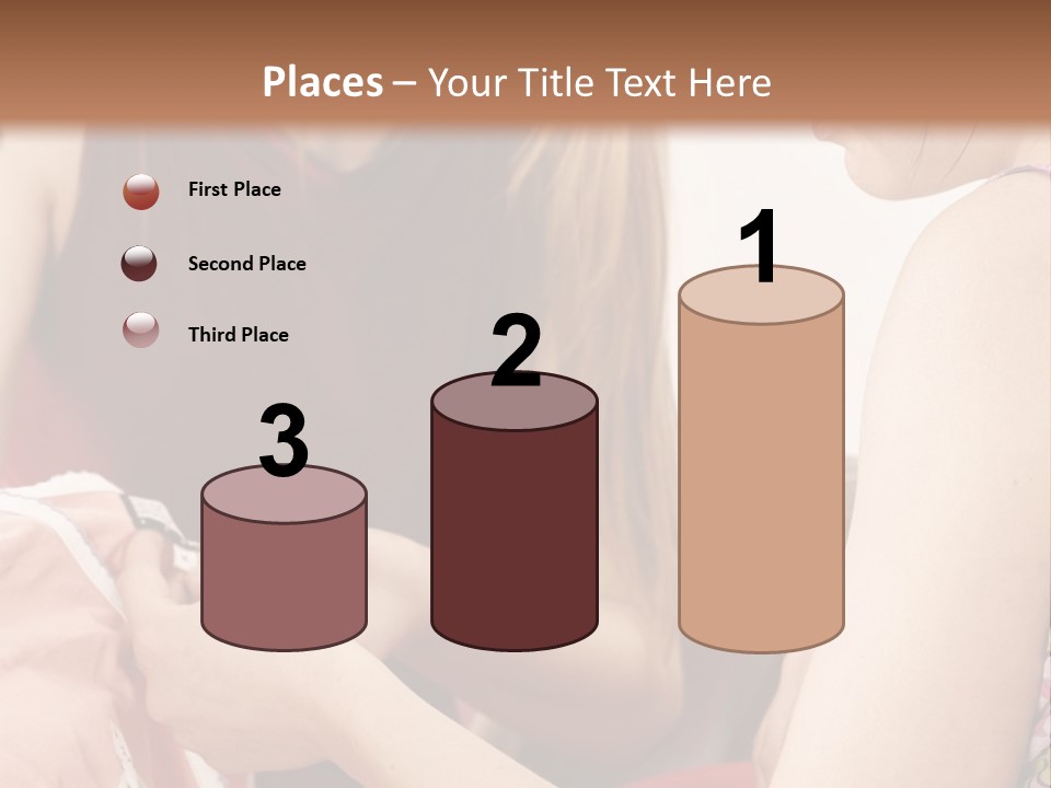 Two Women Sitting On A Couch Looking At A Piece Of Clothing PowerPoint Template