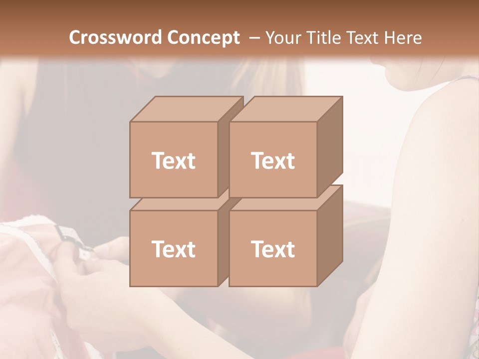 Two Women Sitting On A Couch Looking At A Piece Of Clothing PowerPoint Template